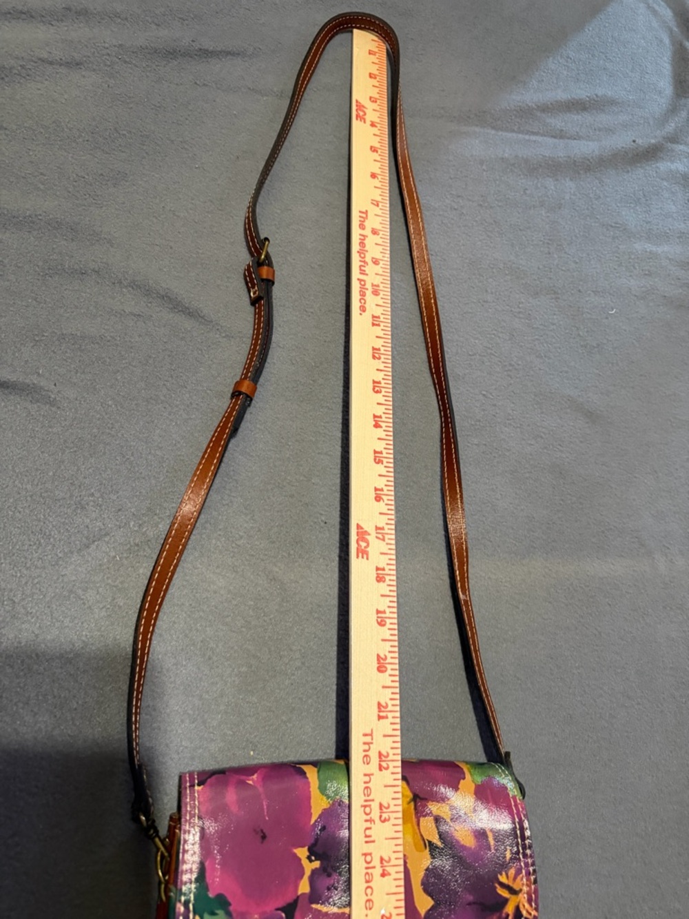 Patricia Nash Leather Blooming Romance Balluri Floral Crossbody Bag Purse - Picture 10 of 12